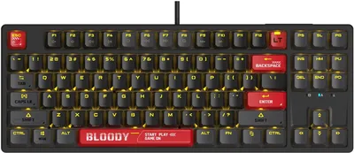 Клавиатура A4Tech Bloody AT87 Renegade механическая черный/зеленый USB for gamer LED (AT87)