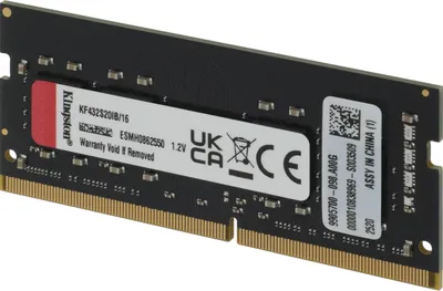 Модуль памяти Kingston FURY Impact Gaming Memory KF432S20IB/16 16GB DDR4 3200 SoDimm Non-ECC, CL20, 1.2V, 2Gx8,  RTL (318395)