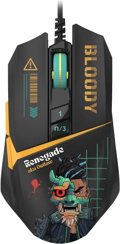 Мышь проводная A4Tech Bloody W63 Max Proxy Boom бежевый рисунок оптическая игровая USB W63 MAX PROXY BOOM