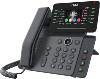 SIP-Телефон Fanvil V65, 20 SIP-акк., 4,3", 480x272 Цвет. экран, POE, БП в комп., 2x1 Gbps, Wi-Fi, BT 4.2