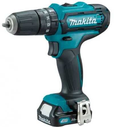 Дрель Makita HP333DWAE, 12 В, 2×2 Ач Li-Ion, 30 Нм