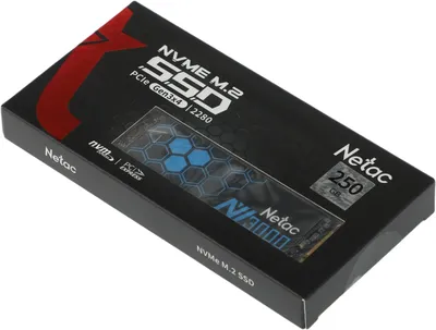 SSD накопитель Netac SSD NV3000 250GB PCIe 3 x4 M.2 2280 NVMe 3D NAND, R/W up to 3000/1400MB/s, IOPS(R4K) 160K/120K, TBW 150TB, with heat sink, 5y wty
