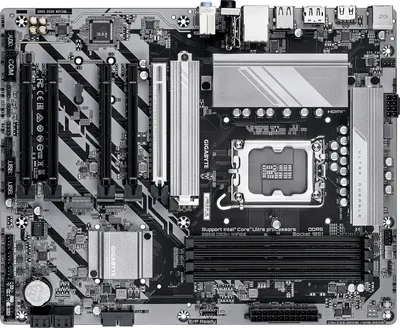 B860 DS3H WIFI6E - Материнская плата, Gigabyte, B860 DS3H WIFI6E (4719331867515), LGA1851, iB860, 4xDDR5 5600/6400/9066(OC), 4xSATA3, Raid, 2xM.2 (PCI-E 4.0x4/x2), 1хDP, 1xHDMI, 5xPCI-Ex16, WiFi, ATX