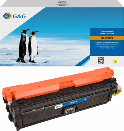 Тонер-картридж G&G - 651A, Лазерный, Желтый, 16000стр, аналог HP 651A, GG-CE342A