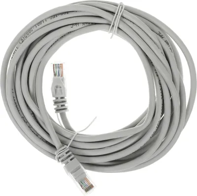 Патч-корд ITK PC01-C5EU-5M-G UTP RJ-45 вил.-вилка RJ-45 кат.5E  5м  серый  ПВХ (уп.:1шт)
