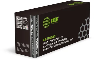 Картридж лазерный Cactus CS-TN2375X, чёрный, 5200 стр., для Brother DCP L2500/L2520/L2540/L2560