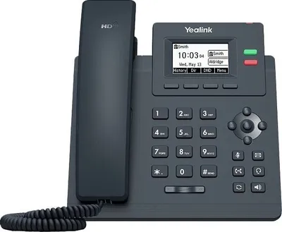 IP-телефон Yealink - SIP-T31P без БП, 1xLAN 10/100 Мб/с, 1xWAN 10/100 Мб/с, SIP, LCD, PoE, headphone in, без БП, серый, SIP-T31P WITHOUT PSU