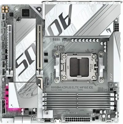 Материнская плата Gigabyte B850M A ELT WF6E ICE, AM5, DDR5, Wi-Fi 6E, mATX