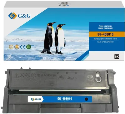 Тонер-картридж G&G - SP150НE, Лазерный, Черный, 1500стр, аналог Ricoh 408010, GG-408010