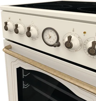 Плита электрическая Gorenje GECS5B70CLI бежевый, конфорок 4 электрических, духовка 70 л, 50 см x 85 см x 59.4 см