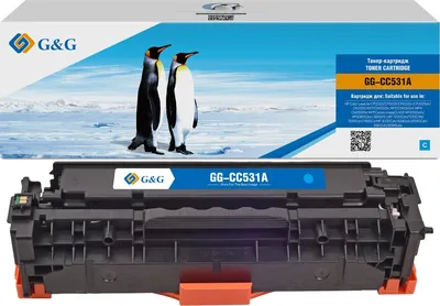 Картридж лазерный G&G GG-CC531A голубой (2800 стр.) для HP CLJ CP2020/CP2025/CM2320 MFP, MF8330/8350/8380