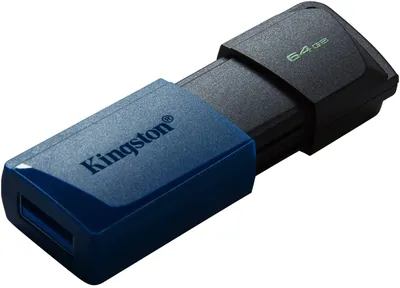 Накопитель USB Flash 64GB Kingston DataTraveler Exodia М DTXM/64GB (USB 3.2 Gen1/USB Type-A, выдвижной (слайдер), пластик)