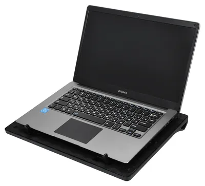 Подставка для ноутбука 15.6" Digma D-NCP156-2 с охлаждением, 2 вентилятора 120мм, 2xUSB, металл/пластик, черный