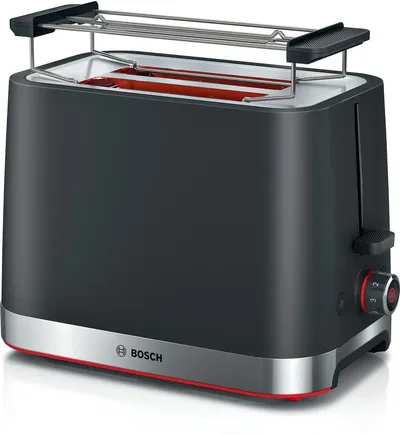 Тостер Bosch TAT4M223, 970 Вт, 2 слота, черный