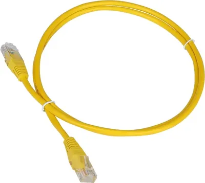 Патч-корд LANMASTER - TWT, UTP, кат. 5e, 2 x RJ-45, RJ-45 - RJ-45, ПВХ, жёлтый, 15 м, с заливными колпачками, TWT-45-45-15-YL