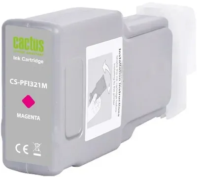 Картридж струйный CACTUS CS-PFI321M, пурпурный, 300мл, для Canon imagePROGRAF