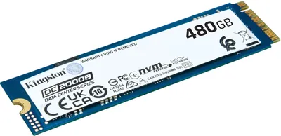 Твердотельный накопитель Kingston Enterprise SSD 480GB DC2000B M.2 2280 NVMe Gen4x4 R7000/W800MB/s  3D TLC MTBF 2М 530 000/32 000 IOPS 350,4TBW (Data Center) 1 Year Warrаnty