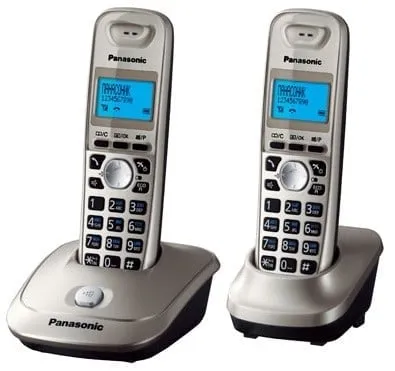 KX-TG2512RUN - Радиотелефон PANASONIC KX-TG2512 (RUN), дополнительная трубка в комплекте, АОН, Caller ID (журнал на 50 вызовов), спикерфон на трубке, Титановый