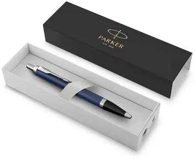 Ручка шариковая Parker IM Core K321 (1931668) Matte Blue CT M синие чернила подар.кор.