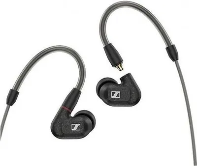 Наушники вкладыши Sennheiser IE 300 1.25м черный проводные крепление за ухом (509104)