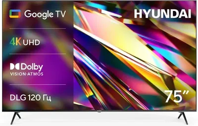 Телевизор Hyundai H-LED75BU7011, 75", 4K Ultra HD, Smart TV