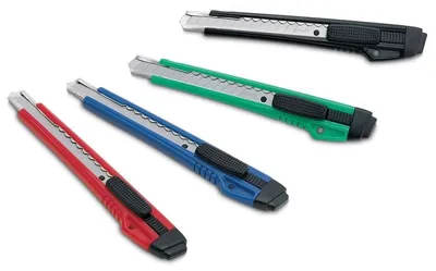 Нож канцелярский KW-Trio 03563, лезвие 9мм, усиленный