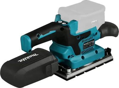 Вибрационная шлифмашина Makita DBO380Z LXT, BL, 18 В, XPT, 93x228 мм, 4000-12000 об/мин, ампл. 2.0 мм, 1.5 кг, кор., пылесборник, зажим, без аккум. и ЗУ
