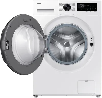 Samsung <WW90DG5U34AELP> Стиральная машина (9 кг, фронтальная, 1400 об/мин,  инверторная, пар, WiFi)