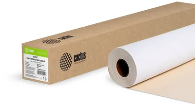 Холст Cactus CS-MC400-91415 36"(A0) 914мм-15.2м/400г/м2/белый матовое универсальная (с  покрытием) втулка:50.8мм (2")