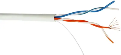 Кабель информационный Lanmaster TWT-5EUTP2PT-WH кат.5е U/UTP не экранированный 2X2X24AWG PVC внутренний 305м белый