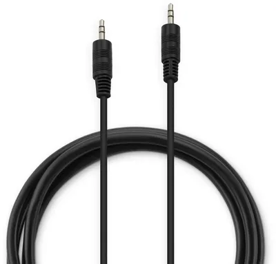 Кабель аудио Buro BAAC002-2, Jack 3.5mm–Jack 3.5mm, 2м, чёрный