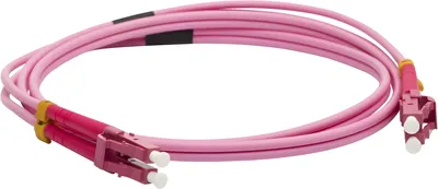 Кабель патч-корд волоконно-оптический Lanmaster LAN-2LC-2LC/OM4-2.0 дуплексный, LC/PC-LC/PC,  OM4,  LSZH,  2.0 м
