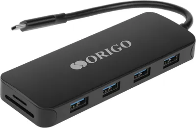 Док-станция ORIGO Док-станция USB-C, 4xUSB 3.0, 1xUSB-C/PD 3.0, 1x1000Base-T, 1xHDMI, 1xVGA, слот SD/TF/microSD, 1x3,5мм TRRS
