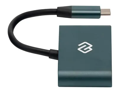Картридер внешний DIGMA CR-СA2512-G, мультиформатный 2x3.5mm, USB Type-C, серый (CR-СA2512-G)