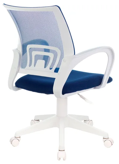 CH-W695NLT/DB/TW-10N Кресло Бюрократ CH-W695NLT темно-синий TW-05N TW-10N сетка/ткань крестов.  пластик пластик белый