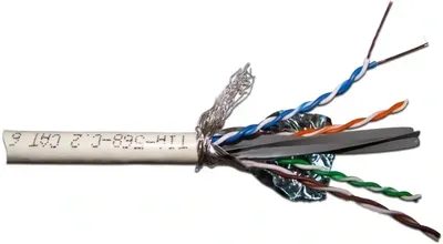 LANMASTER Кабель информационный LAN-6ASFTP-HFLT-GY кат.6A FTP 4 пары 23AWG LSZH внутренний 305м серый