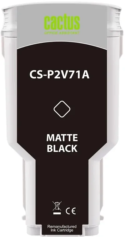 Картридж Cactus CS-P2V71A, черный матовый, 300мл, для HP Designjet