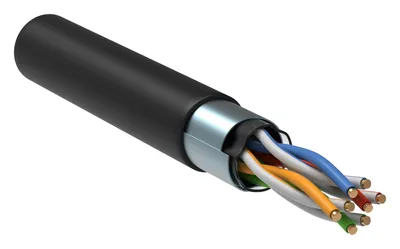 Кабель информационный ITK Generica BC3-C5E04-339-305-G кат.5E F/UTP 4 парыX24AWG  LDPE  внешний  305м черный