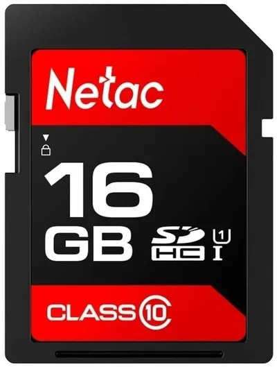 Карта памяти Netac - P600, SDHC, read speed 80Mb/s, UHS-I Class 1, Class 10, 16GB, NT02P600STN-016G-R