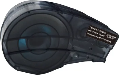Картридж ленточный Cactus CS-M210-750595BK, белый шрифт/черный фон, 19.1 мм, для Brady M210/M211