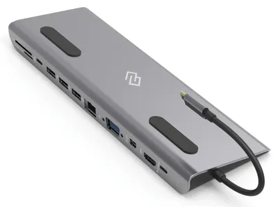 Док-станция Digma DS-990UC_G, USB Type-C, 12 портов
