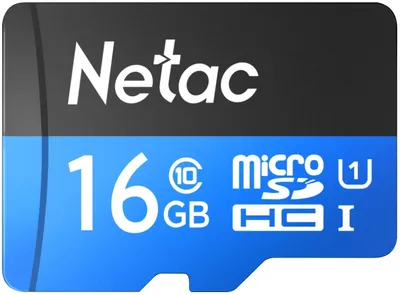 Карта памяти Netac - P500, microSDHC, read speed 80Mb/s, UHS-I Class 1, Class 10, 16GB, NT02P500STN-016G-S