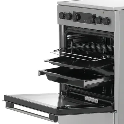 Плита электрическая Gorenje GEC5C40XAOT серебристый, конфорок 4 шт, духовка 70 л, 50 см x 85 см x 59.4 см