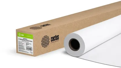 Бумага Cactus CS-PG200-106730 рулон 42" (A0+) 1067 мм х 30 м, 200 г/м?, белый, глянцевая, универсальная (с покрытием)
