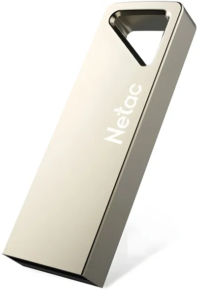 <096369> Флешка .64Gb Netac U326 USB2.0 металлическая плоская [NT03U326N-064G-20PN]