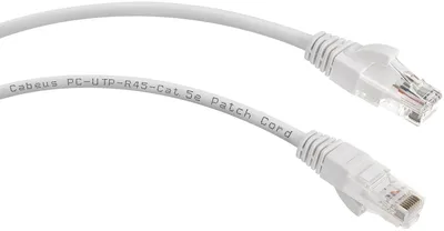 Cabeus PC-UTP-RJ45-Cat.5e-3m-WH Патч-корд U/UTP, категория 5е, 2xRJ45/8p8c, неэкранированный, белый, PVC, 3м