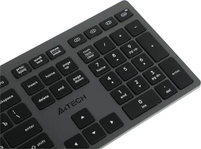 Клавиатура беспроводная A4TECH Fstyler FBX50C серый (USB, BT/Radio, 109 клавиш, slim, multimedia) (FBX50C GREY)