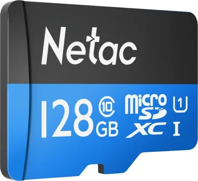 Карта памяти Netac - P500, microSDXC, read speed 80Mb/s, UHS-I Class 1, Class 10, 128GB, NT02P500STN-128G-S