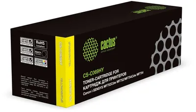 <117337> Картридж лазерный Cactus CS-C069HY 069H для Canon i-SENSYS MF752Cdw MF752/MF754Cdw желтый (5500стр.) [CS-C069HY]