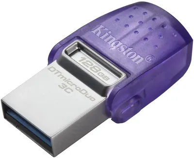 USB-флешка Kingston DTDUO3CG3/128GB, 128GB, USB 3.2 Gen1, 200MB/s, USB-A+USB-C